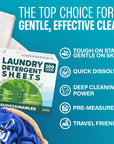 Laundry Detergent Sheets (100 sheets 200 loads)