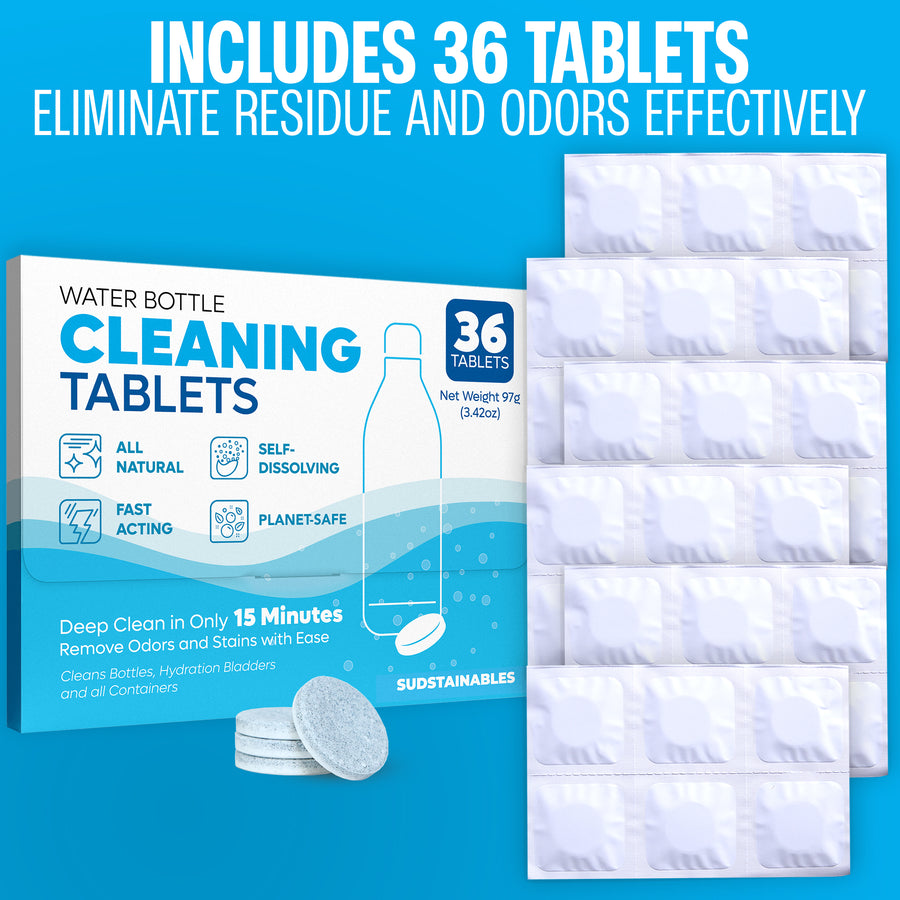 Water Bottle Cleaning Tablets 36 Pack)