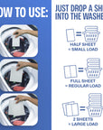 Fabric Softener Sheets for Washer (30 Sheets)