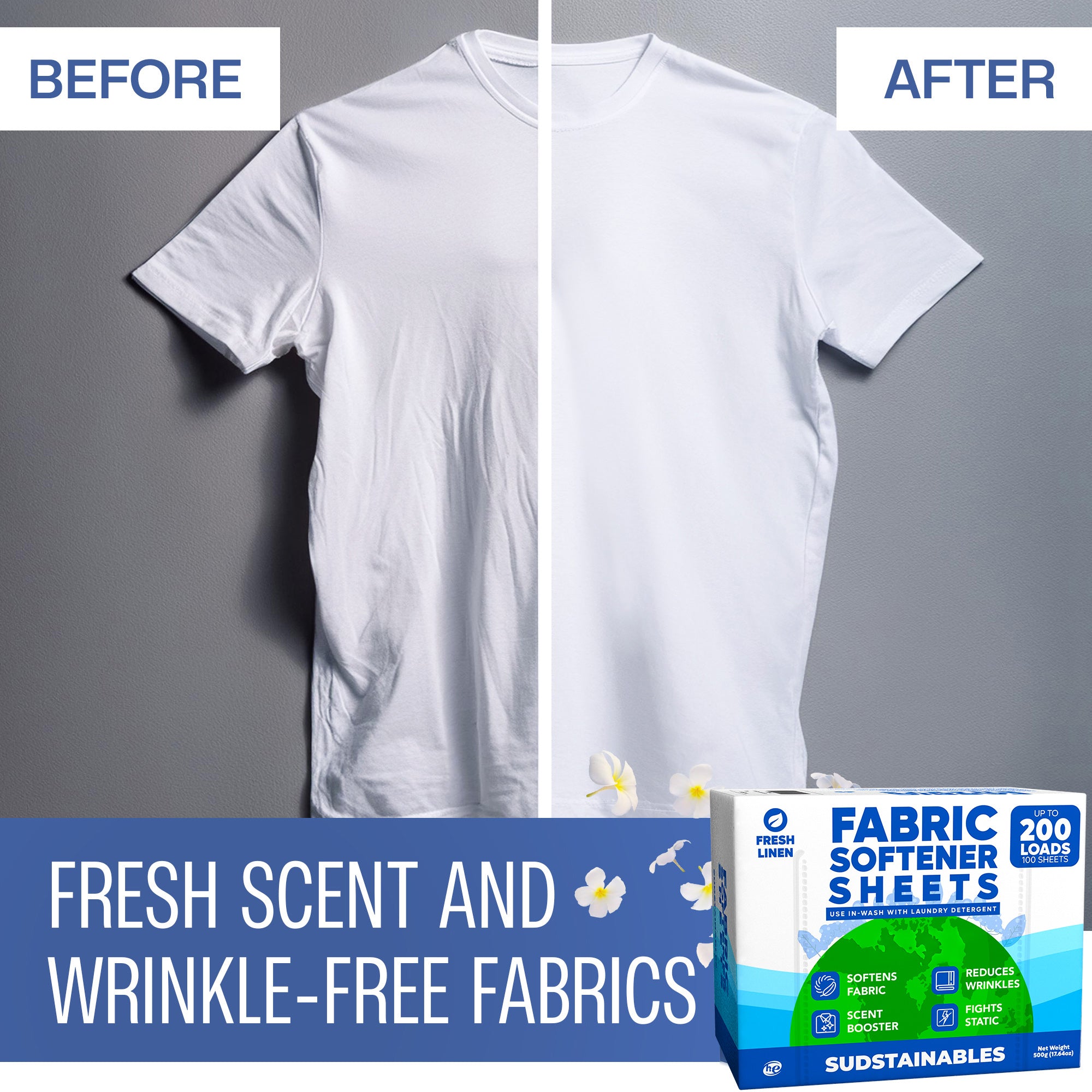 fabric softener for dress shirts Laundry Softening Sheets, Fluffy Dryer Fabric Softener for Clothes, Long Lasting