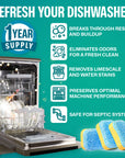 Dishwasher Cleaner and Deodorizer Tablets, 24 Pack