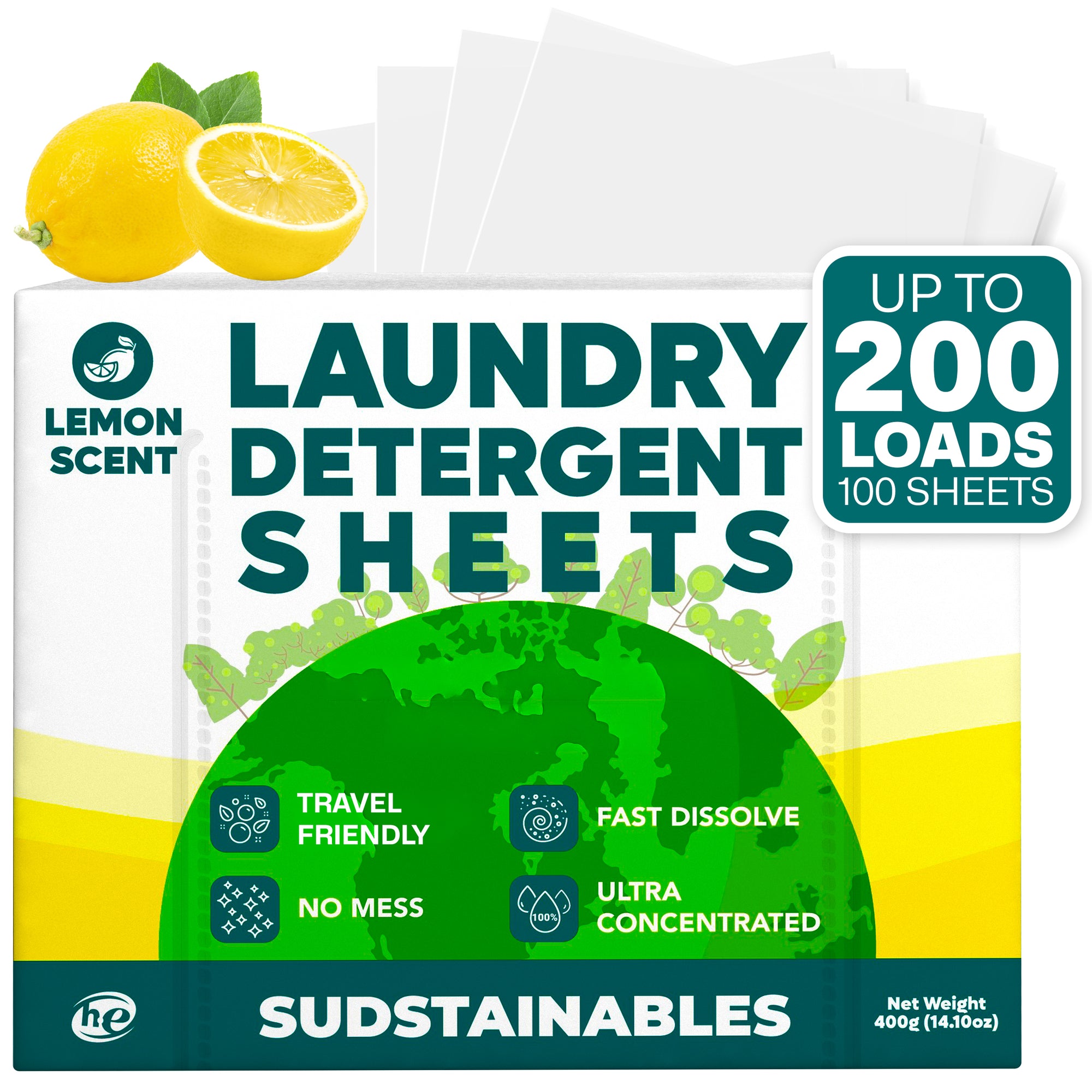 Laundry Detergent Sheets (100 sheets 200 loads)