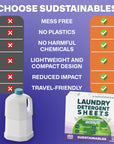 Laundry Detergent Sheets (100 sheets 200 loads)