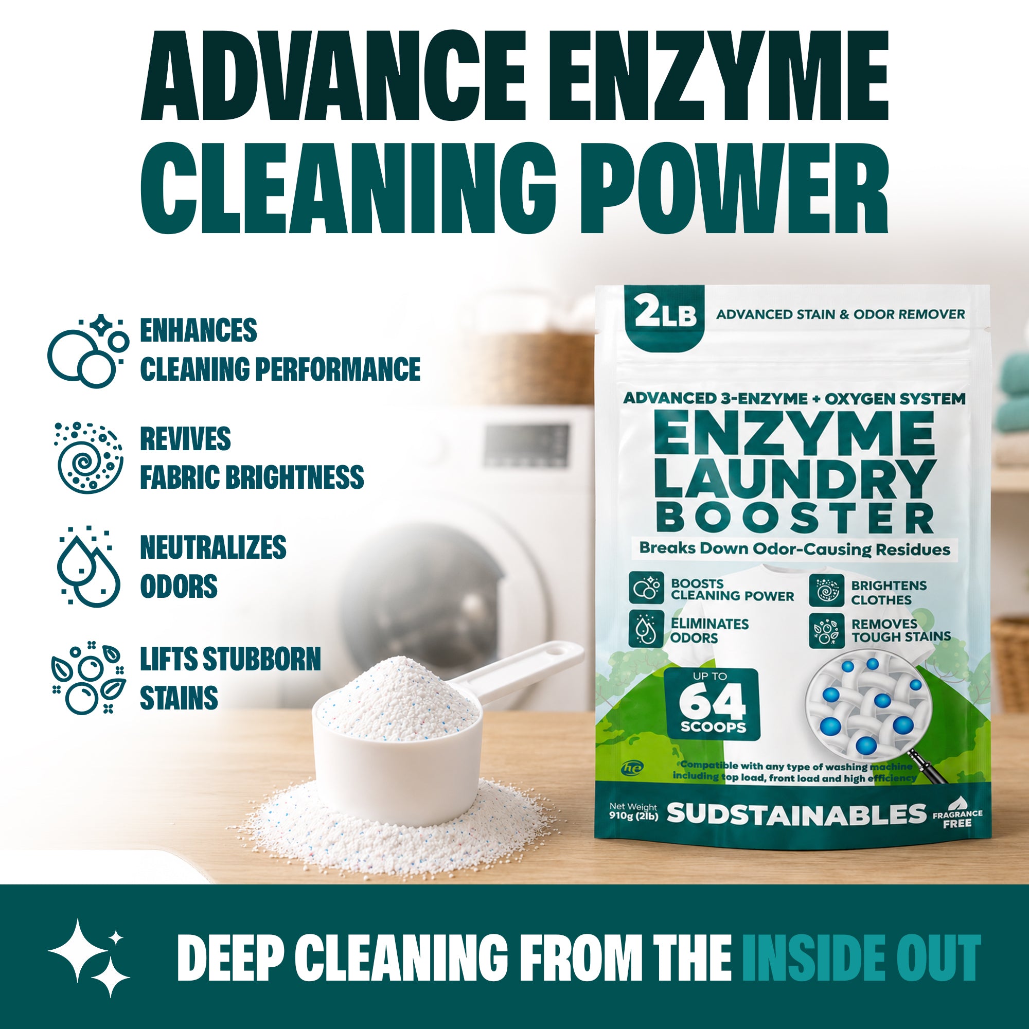 Sudstainables Enzyme Laundry Booster Powder