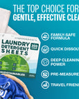 Laundry Detergent Sheets (100 sheets 200 loads)