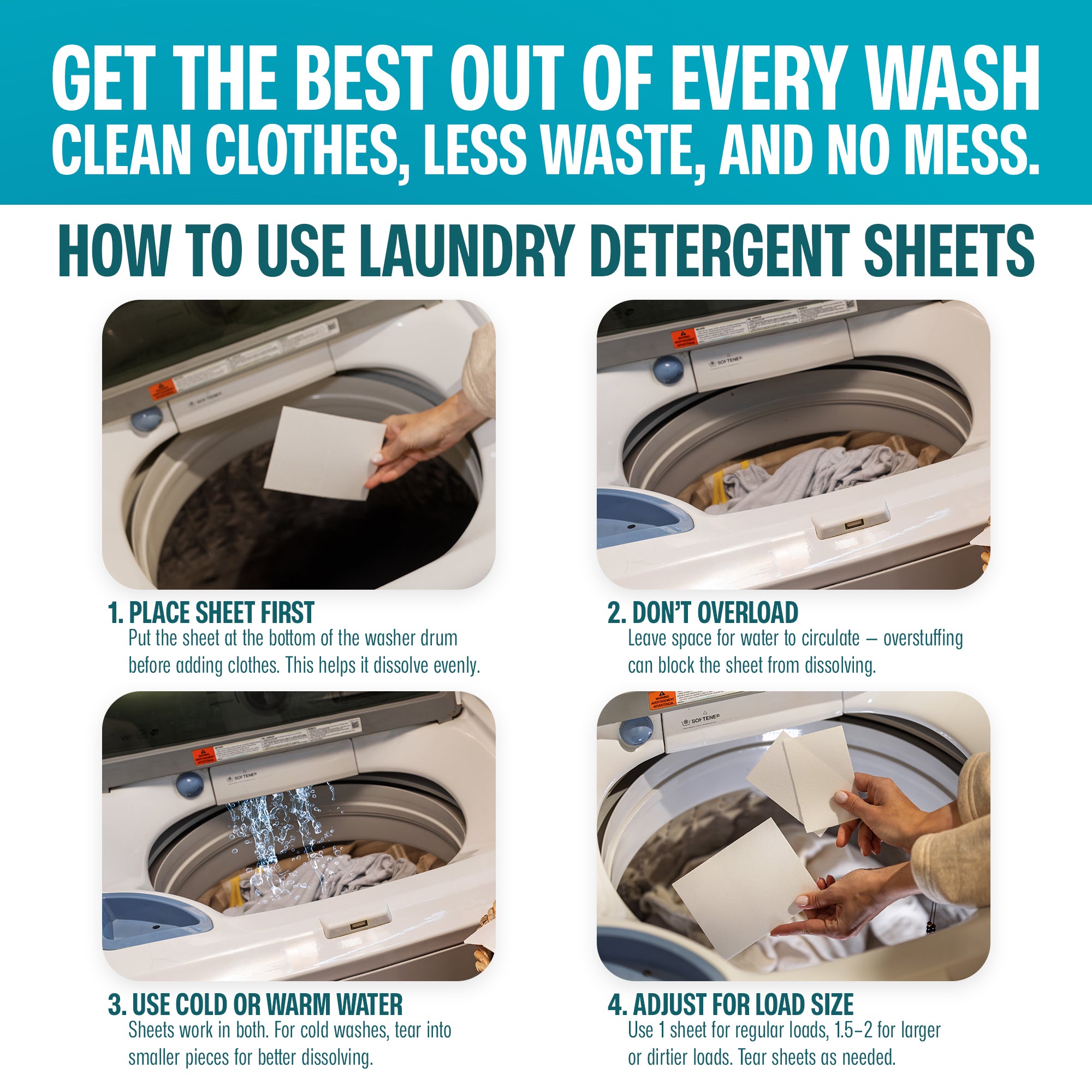 Laundry Detergent Sheets (100 sheets 200 loads)